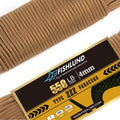 Paracord 550 lb, 7 Strand Paracord Rope 100ft 4mm, Nylon Parachute Cord for Camping, Coyote