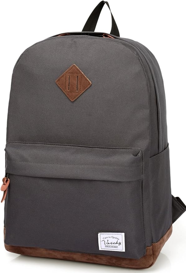 Backpack for Men Women,VASCHY Classic Water-resistant Lightweight Travel School Backpack Casual Daypack
