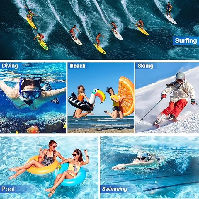 Waterproof Case Compatible with iPhone 14 Pro Max/13/12/11/XR/X/SE/8/7, Galaxy S22/S21 Google up to 7.5" IPX8 Dry Bag Vacation Essentials (Multicolor 2)