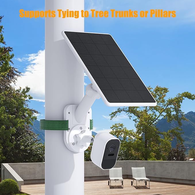 Wall Mount for Cameras and Solar Panels, 2-in-1 Mount for Ring, Blink, Eufy, Arlo, Wyze, etc Solar Panel and Cam, with Ring Stick Up Cam/Spotlight Cam/Plus/Pro(Battery), Adjustable Angle (2 Pack)