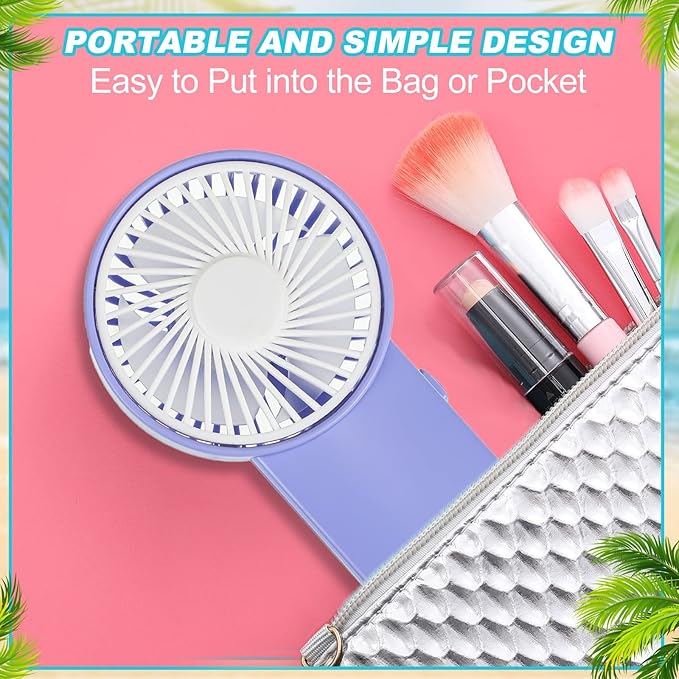 Sumind 36 Pcs Small Personal Portable Fan Mini Handheld Bulk 1 Speed Electric Cute Battery Powered for Neck Lash Makeup Women Men Travel Camping Indoor Outdoor Summer (4 Colors)