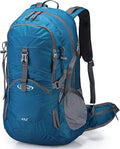 G4Free 45L Hiking Travel Backpack Waterproof with Rain Cover, Outdoor Camping Daypack for Men Women (Grey Blue)