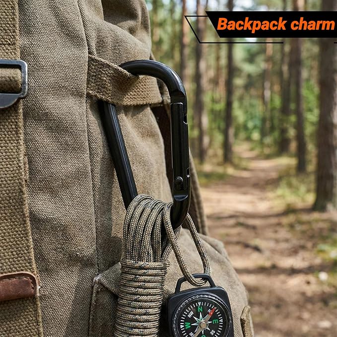 Carabiner Clip, Aluminum Carabiner D Ring Hook Keychain Clip for Backpack, Travel, and Outdoor Adventures for Young People