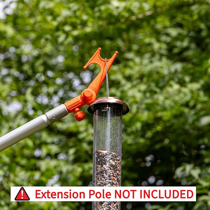 EZ SMART Handy Hook, Multi-Purpose Utility Hook, Adjustable Elbow, Screw on to Standard Thread Extension Pole for Hanging Bird Feeders, Christmas Lights, Ropes, Boats, Pool, and More