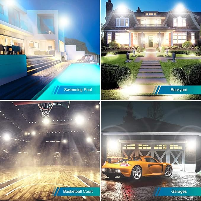 XYCN 800W 2pack LED Flood Lights,3700 watt Equivalent 89500LM Super Bright Outdoor LED Arena Lights 100-277V IP65 Waterproof 5000K Daylight Commercial Lighting for Stadium,Backyard, Parking lot etc