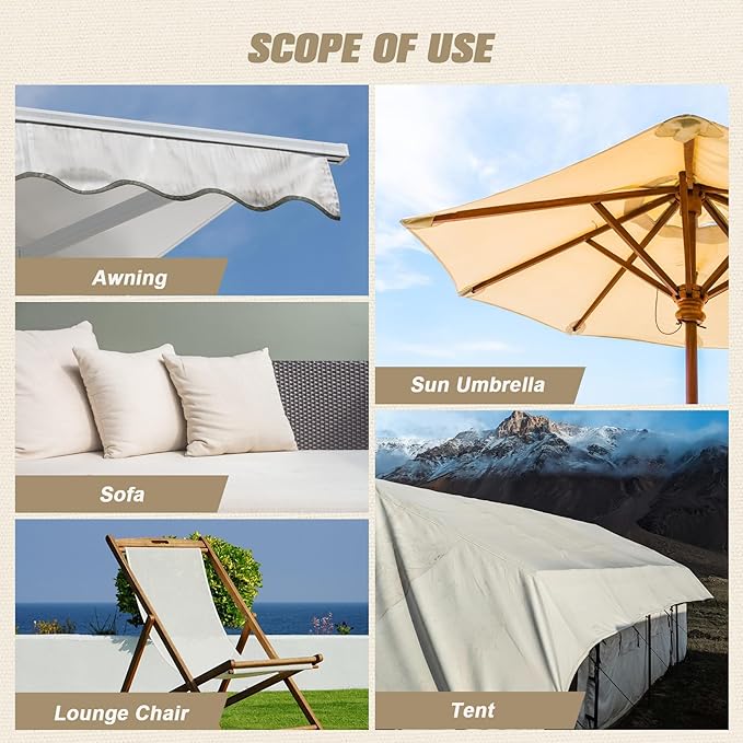 OAZ Canvas Repair Tape Self Adhesive, Black Gray Fabric Patches for Furniture, 4x79 Inch Waterproof Canvas Repair Patch for Boat Covers, Sofas, Chairs, Tote Bags, Couches, Tents, Sun Shades