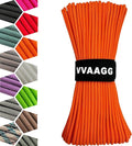 VVAAGG 1000 Orange Paracord100FT Utility Parachute Cord 4mm Nylon String12 Strand Nylon Camping Rope, Tent Rope, Clothsline Rope for Survival & Camping Gear
