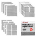 Secopad 14 Sheets Window Screen Patches Repair Kit, Black 3 Sizes Window Screen Repair Kit for Mesh Screen Door, Strong Adhesive Fiberglass Quick Screen Repair Tape
