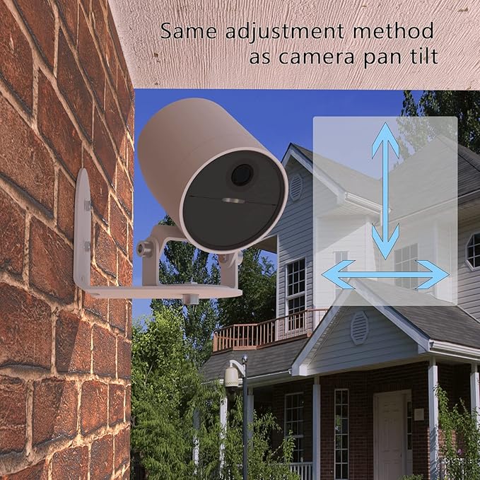 Teccle Metal Wall Mount for SimpliSafe Outdoor Camera, Anti-Drop, 360 Degree Adjustment Swivel Mount Bracket (Camera Not Included) (1 Pack)