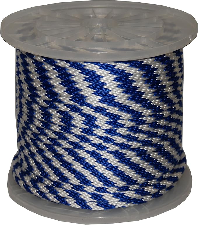 T.W. Evans Cordage Co. 98321 3/8" X 500' Blue and White Derby Rope