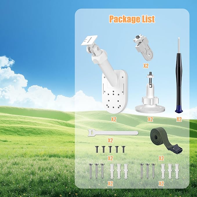 Wall Mount for Cameras and Solar Panels, 2-in-1 Mount for Ring, Blink, Eufy, Arlo, Wyze, etc Solar Panel and Cam, with Ring Stick Up Cam/Spotlight Cam/Plus/Pro(Battery), Adjustable Angle (2 Pack)
