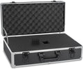 20 Inch Hard Carrying Case Ideal for Wireless Mic System Storage & Camera Gear Transportation, Aluminum Alloy Sturdy Build, Customizable Pre-Diced Foam, Black