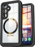 ENCASED Waterproof Case Designed for Samsung Galaxy S26 (IP68) Full Body Protective Phone Case with Screen Protector Built-in (Clear/Black)