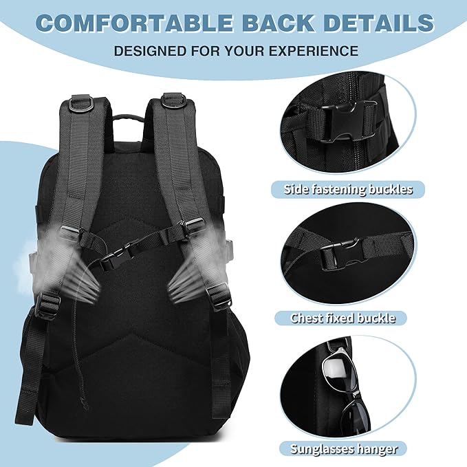 Wotony Tactical Backpack - Military waterproof backpack with multiple pockets and tactical gear for the outdoors (Gray Maple Leaf, 30L)