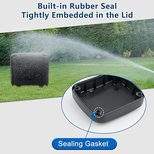 Outdoor Junction Box,Nineleaf IP66 Waterproof Electrical Project Boxes PVC/ABS Plastic Enclosure Box Universal Watertight 4.9 x 3.3 x 2.3 inch,Black