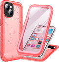 Cozycase for iPhone 15 Plus Waterproof Shockproof Dustproof Case - Heavy Duty/360 Full Body/Military Grade/Protective/Rugged 【8FT Drop Proof】 Built in Screen/Camera Protector with Lanyard Pink