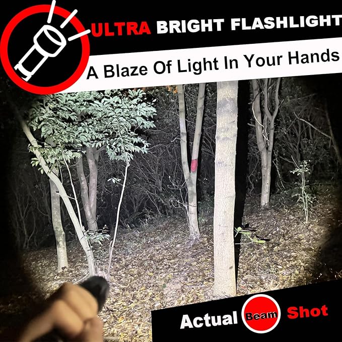 1 Mode Flashlights 6 Pack, Bright Zoomable LED Tactical Flashlight High Lumens, Water Resistant Portable Pocket Flash Light for Emergency, Camping Essentials, Gift - SL2000