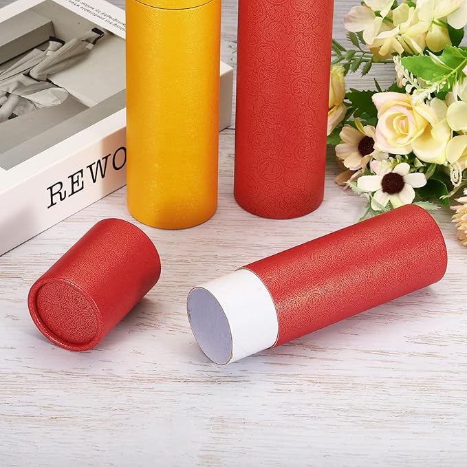 PATIKIL 2 Inch x 15 Inch Poster Tube, 1Pcs Photo Storage Tube Portable Shipping Mailing Tubes Calligraphy Painting Tubes Round Carrying Case for Storing Paper Art Map Documents, Red