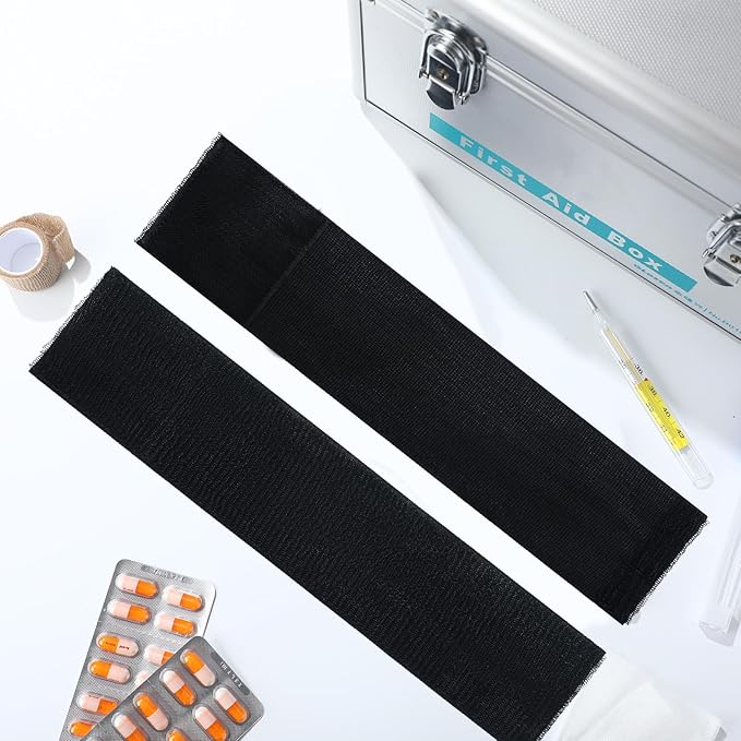 Geiserailie 4 Pcs Extender Strap Reusable Ice Belt Extender Strap Multipurpose Elastic Hook and Loop Extension for Ice Pack Black Back/Knee/Ankle Braces, Vests, Wraps, and Belts(3 x 20 Inch)