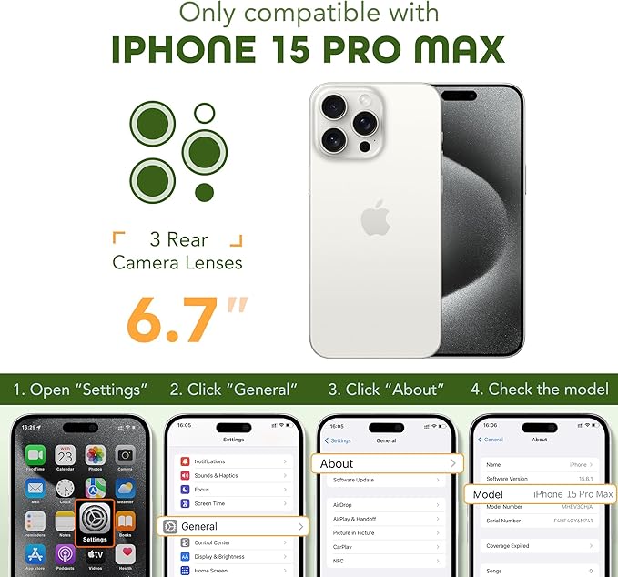 TIESZEN for iPhone 15 Pro Max Case, Compatible with MagSafe, Built-in Screen Protector and Camera Protection, Full Body Dustproof Shockproof Hard Phone Case 6.7",Bright Green