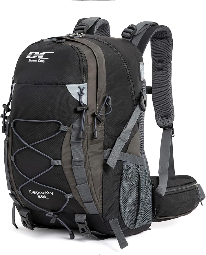 Diamond Candy Waterproof Hiking Backpack for Men and Women, Lightweight Day Pack for Travel Camping | Waterproof, Lightweight, for Travel Camping