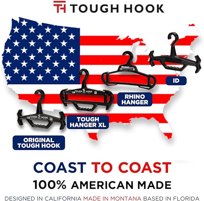 Tough Hook ID MAX Heavy Duty Identification Hanger, USA Made 200 Lb Cap, Plate Carrier, Tactical Gear,Scuba BCD, Anti-Slip Wetsuit & Body Armor Organization System with 3 ID Loop Strips 1 Pack FOLIAGE