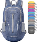 ZOMAKE 25L Ultra Lightweight Packable Backpack, Foldable Hiking Backpacks Water Resistant Small Folding Daypack for Travel(Navy Blue)