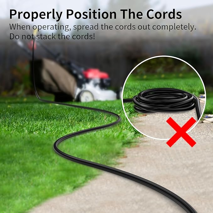 HUANCHAIN 16/3 100 Ft Outdoor Extension Cord Waterproof, 16 Gauge Flexible Cold-Resistant Appliance Extension Cord Outside, 10A 1250W 16AWG SJTW, 3 Prong Electric Cable, ETL