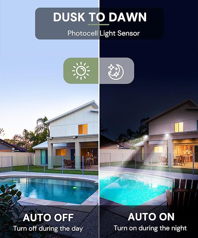 L LOHAS LED 50W Flood Light Outdoor, RGB Landscape Lighting with Remote Control, Timing - 2700K/4500K/6500K - Color Changing for Patio Backyard Step Wall, IP66, US 3-Plug, UL Listed (2 Pack)