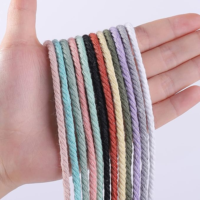 White Cotton Macrame Cord, 4mm x 109Yards, Perfect for Wall Hangings, Crafts & Decorative Projects