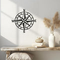 Violaura Compass Rose Metal Wall Art - Easy to Install Hanging Nautical, Directional, Adventure, Navigation, Compass Point, Explorers, Maritime, Wanderlust, Living Room Decor (48" x 48")