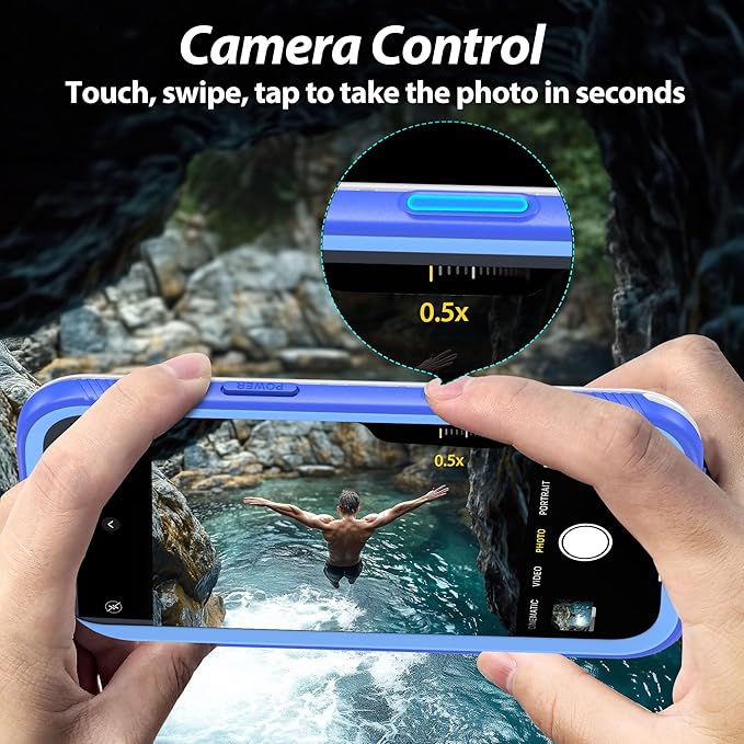 SPORTLINK for iPhone 17 Case - IP68 Waterproof Military Protective Full Body Heavy Duty Shockproof 360 Sealed Dustproof with Camera Screen Protector Phone Cover for iPhone 17 6.3" Blue