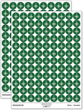 Compass Rose Nautical Star Navigation Map 200+ Round Stickers - Gloss Finish - 0.50" Size - Dark Green
