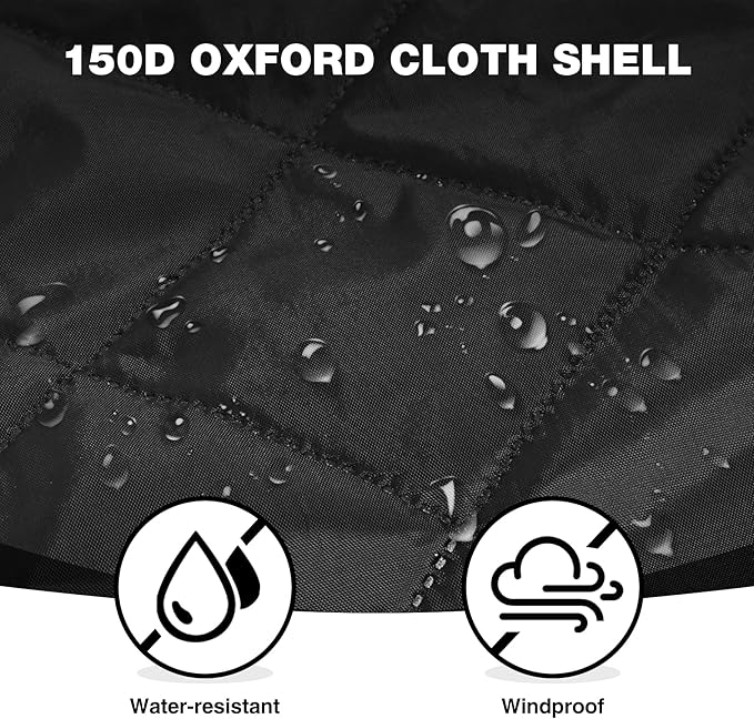 REDCAMP 59"x79" Large Warm Camping Blanket Waterproof Windproof with Fleece Lining, Outdoor Blanket for Cold Weather Stadium Picnic Travel, Machine Washable Black & White
