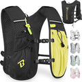 BECOJADDE Running Vest Hydration Backpack for Men Women, 5L Lightweight Running Backpack Hydration Pack for Marathon, Trail, Cycling, Hiking, Jogging