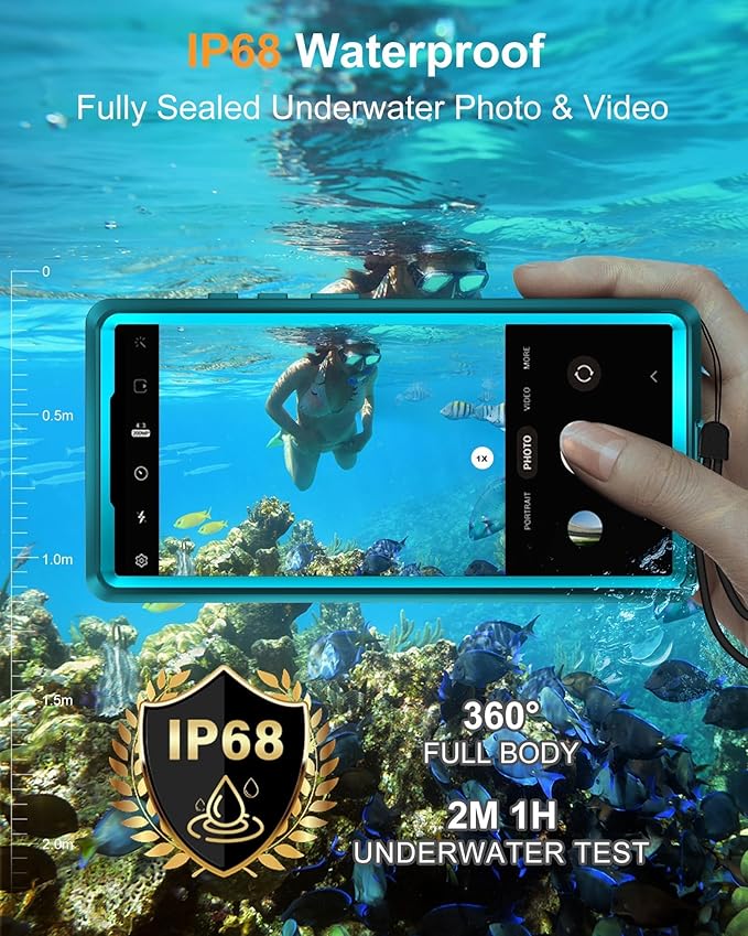 for Samsung Galaxy S23 Ultra Waterproof Case, [IP68 Water Proof] [Built-in Screen Protector], Magnetic Heavy Duty Military Grade Rugged Phone Case for S 23 Ultra 6.8", Teal