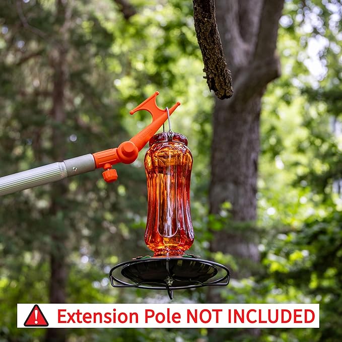 EZ SMART Handy Hook, Multi-Purpose Utility Hook, Adjustable Elbow, Screw on to Standard Thread Extension Pole for Hanging Bird Feeders, Christmas Lights, Ropes, Boats, Pool, and More