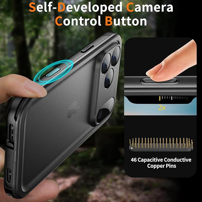 Cozycase TOP Waterproof Case for iPhone 17 Pro Max - Military Heavy Duty 360 Shockproof Full Body with Screen Camera Protector Double IP68 Water Dust Drop Proof Hard Rugged 17PM Front Back Slim Cover