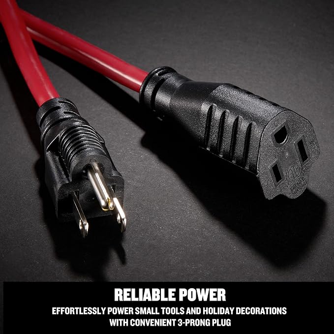 CRAFTSMAN 75 Ft. Indoor/Outdoor Extension Cord 16/3 SJTW, Waterproof Flexible Power Cable with 3-Prong Plug, 10A/1250W/125V, Heavy-Duty Contractor Cord, ETL Certified