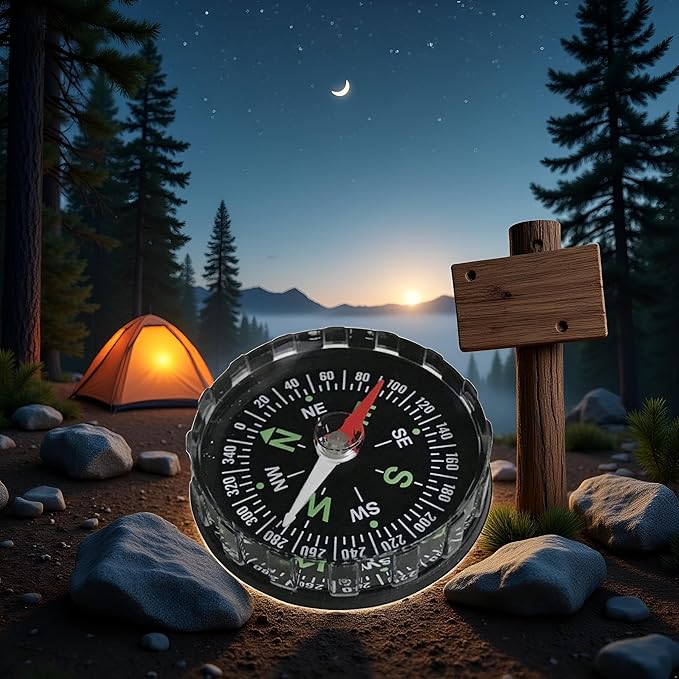 Black Waterproof Pocket Watch Compasses Navigation Compasses Professional Clear Camping Hiking Pocket Hiking Survival Gadgets
