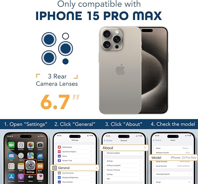 TIESZEN for iPhone 15 Pro Max Case, Compatible with MagSafe, Built-in Privacy Screen Protector and Camera Protection, Anti Spy Full Body Dustproof Shockproof Hard Phone Case 6.7",Clear