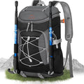 RAINSMORE Foldable Hiking Backpack for Women Men Packable Camping Backpack 40L Waterproof Hiking Daypack Bag Lightweight Collapsible Daypack for Travel Trekking Mountaineering Large Capacity Black