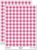 Compass Rose Nautical Star Navigation Map 200+ Round Stickers - Gloss Finish - 0.50" Size - Light Pink