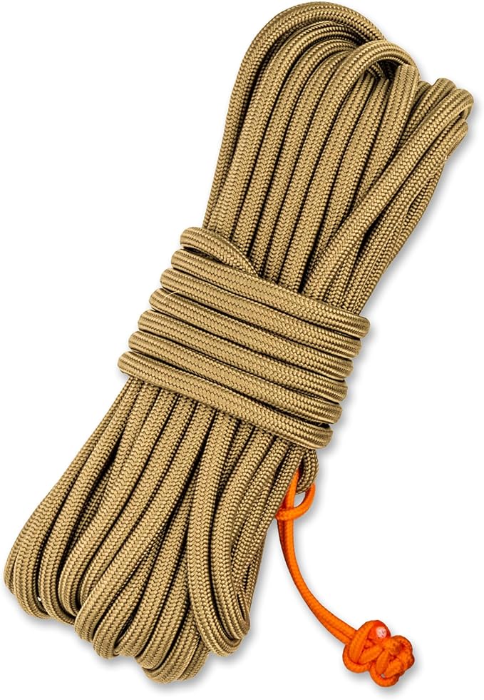 SurvivorCord Titan Survival Patented Paracord 550-25ft, 100ft, 500ft & Color Options - 620LB Strength Survival Paracord Military Spec with 3 Strands - Heavy Duty Hank Cord for Camping & Outdoors