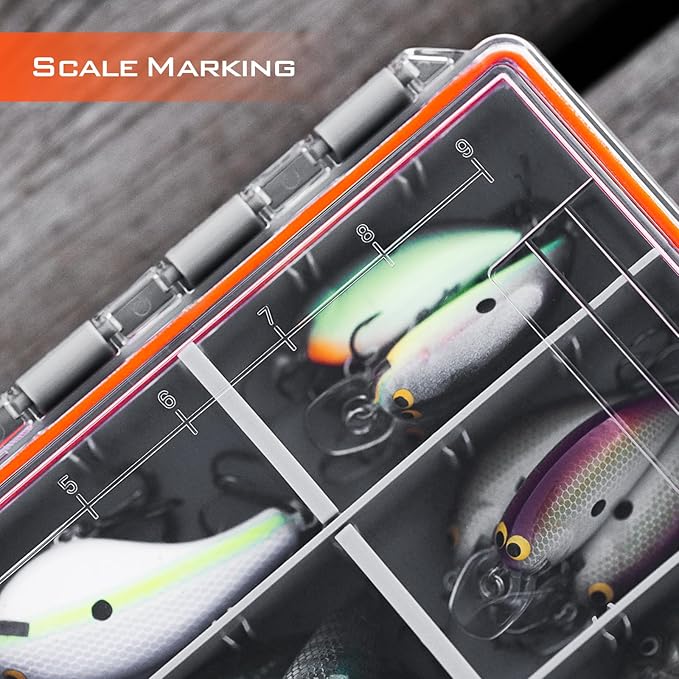 KastKing HyperSeal Waterproof Tackle Box, Waterproof 3600 and 3700 Tackle Trays, Fishing Tackle Box Organizer with Removable Dividers, Lure Box and Terminal Tackle Storage