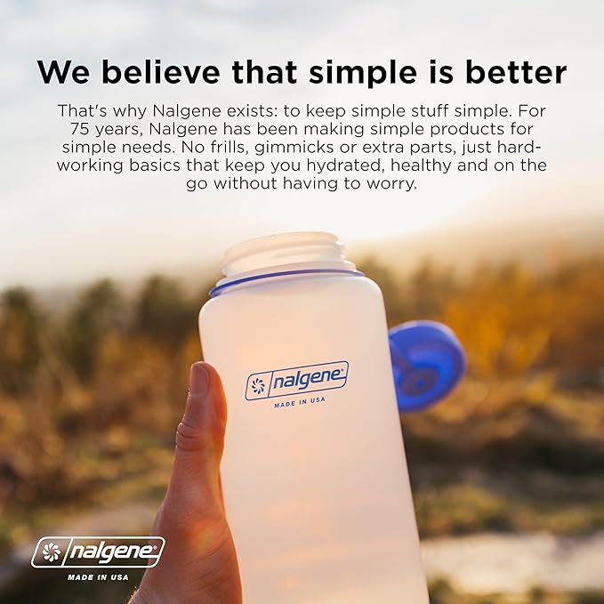 Nalgene Sustain Tritan BPA-Free Water Bottle Made with Material Derived from 50% Plastic Waste (using ISCC certified mass balance), 16 OZ, Narrow Mouth, Pineapple