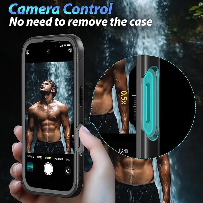 SPORTLINK for iPhone 16 Plus Case - IP68 Waterproof Military Protective Full Body Heavy Duty Shockproof 360 Sealed Dustproof with Camera Screen Protector Cover for i Phone 16 Plus 6.7" Mag/Black