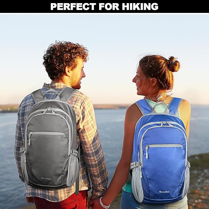 Seektop Lightweight Packable Hiking Backpack Waterproof Expandable 20L-28L for Women Men, RFID Day Pack for Travel & Camping