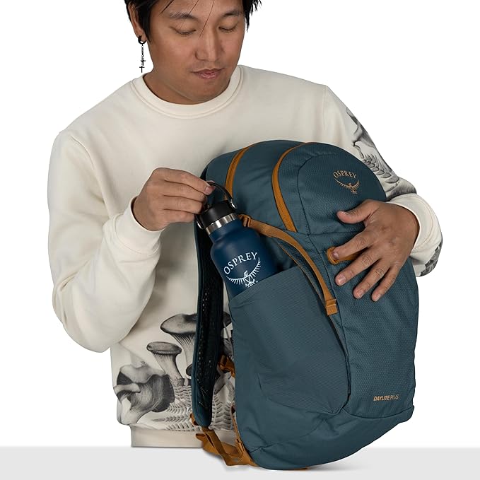 Osprey Daylite Plus Commuter Backpack - Everyday Pack with Laptop Sleeve, Bottle Pockets, and Extra Storage, Torrent Blue
