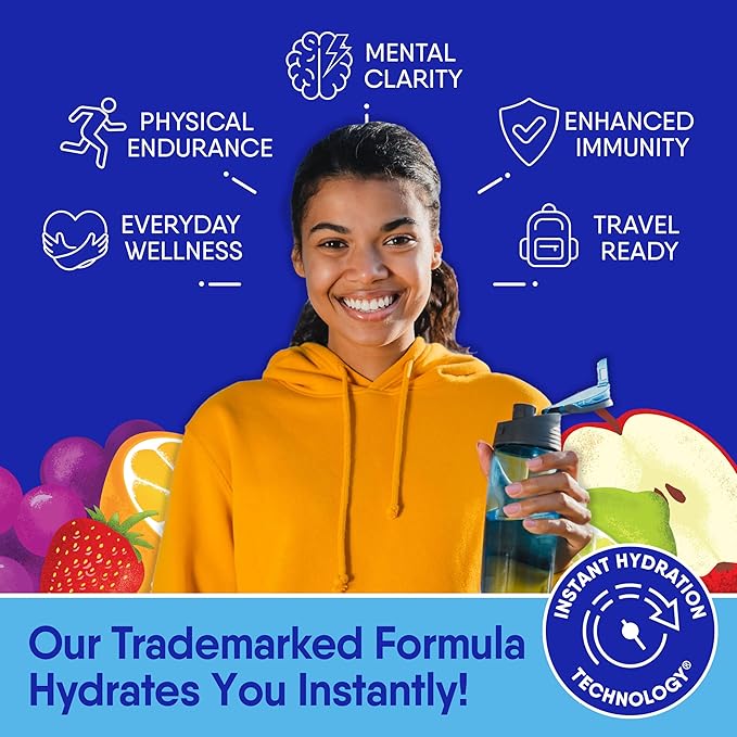 GoHydrate Low Sodium Electrolytes Powder Packets Sugar Free - Instant Hydration Daily Drink Mix - Zero Sugar Water Flavor Packet Singles with Vitamin D - (Iced Tea Lemonade, 30 Packs)